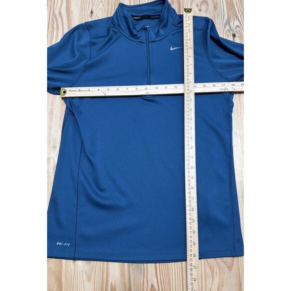Nike Men's Small Dri-FIT Element Half-Zip Long Sleeve Running Top - Teal - Picture 4 of 4